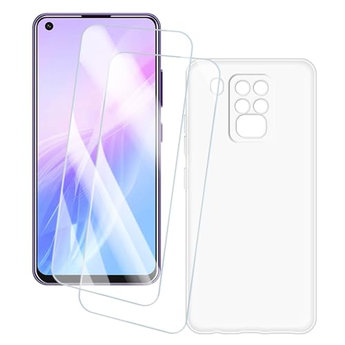 OAGELIM 2�Z�b�g �X�N���[���v���e�N�^�[ + �P�[�X Oukitel C18 Pro (6.55 �C���`) �Ƃ̌݊������� �A�[�e�B�X�e�B�b�N�J�X�^���v�����g�J�o�[�Ƌ����K���X�t�B���� �X�N���b�`�h�~ (����)