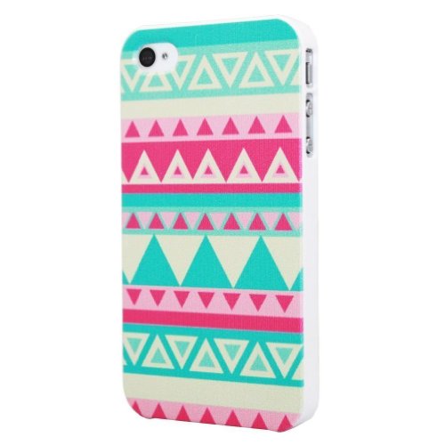Highsound Triangle Striped Beauty Design Hard Back Shell Case Cover for Apple Iphone 4 4s