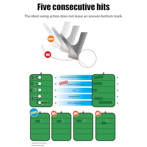 Tapis de divot de golf durable avec surface d'analyse du swing - 4
