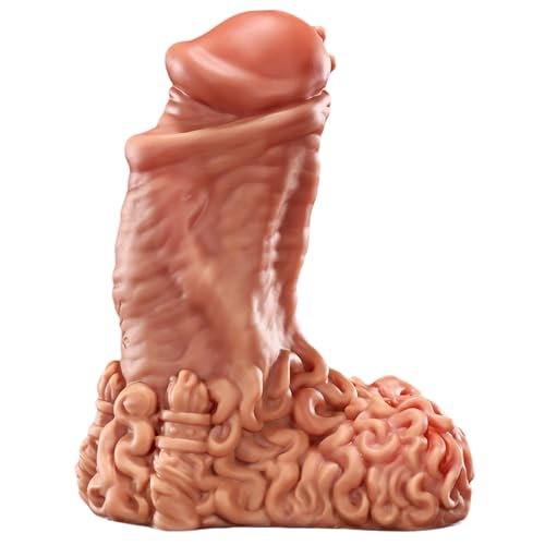 Gode fantaisie monstre Nothosaur DWARF en silicone de taille M avec ventouse