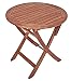 Produktbild Spetebo Eukalyptus Gartentisch Stockholm rund - 70 x 73 cm - Klapptisch aus FSC Massiv Holz geölt - Balkontisch Bistrotisch Beistelltisch Campingtisch Garten Esstisch