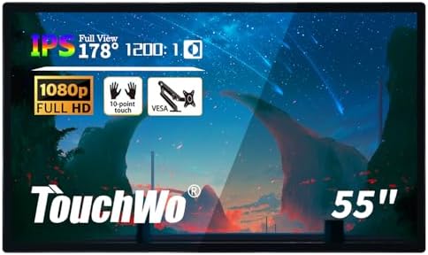 Monitor Táctil Interactivo 55" FHD 1080p Pantalla Plana LED