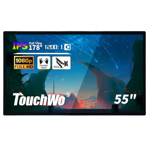 Image of 55 inch Interactive Touchscreen Monitor, Smart Board FHD 1080P Display with Wall Mount, Android 14 Smart Touch Screen Presentation Electronic Whiteboard for Office & Classroom, RAM 8G & ROM 128G