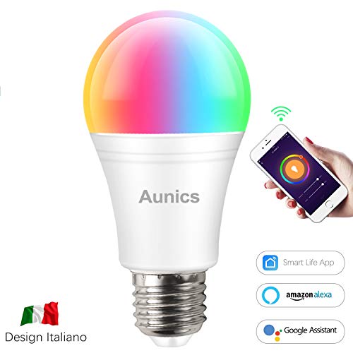 Lampadina Smart Aunics Lampadina Alexa compatibile...
