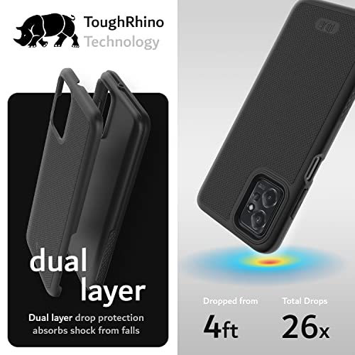 Tudia Dualshield Grip Designed For Motorola Moto G Power 5G Case (2023), [Mergegrip] Military Grade Dual Layer Shockproof Slim Tough Non-Slip Heavy Duty Protective Phone Case Cover - Matte Black #TOP2