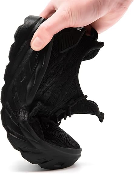 Image of Womens Tennis Shoes Sneakers Walking Running Gym Athletic Slip On Shoes Casual Workout Shoes for Women Lightweight Comfortable Breathable Black US Size 6