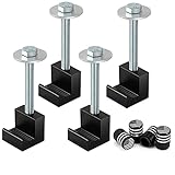 ROMINVIC Truck Tool Box Mounting Kit, 4 Pack Tire Valve Caps and Tool Box Tie Downs Aluminum Alloy J