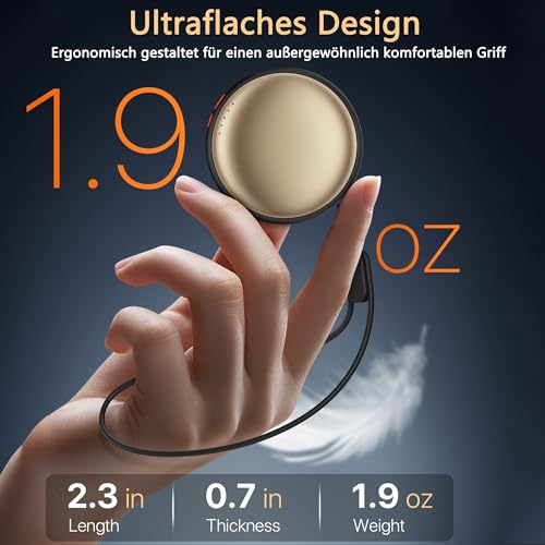 COZOME Handwärmer Elektrisch 2er Set, USB-C 55°C Skiing Camping Geschenk – Ansicht 4