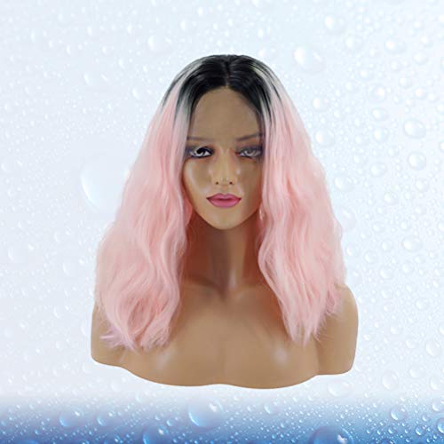 Lurrose Peruca de cabelo curto encaracolado exclusiva Acessórios para cabelo elegante Capa de peruca