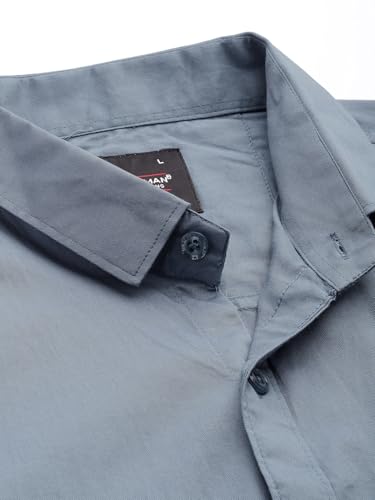 Image of Majestic Man Slim Fit Pure Cotton Half Sleeve Solid Casual Shirt