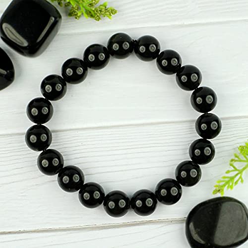 Image of Reiki Crystal Products Certified Natural Crystal Stone Round 10 mm Beads Bracelet for Men & Women | Reiki Charged Gemstone Jewellery Bracelet | Multiple Stone Variants Available
