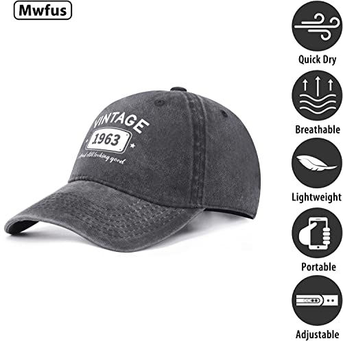 Mwfus 60Th Birthday Gifts For Women Men, 60 Year Old Gifts For Men Women, 1963 Women Mens Gifts Ideas Baseball Cap Gray #TOP1