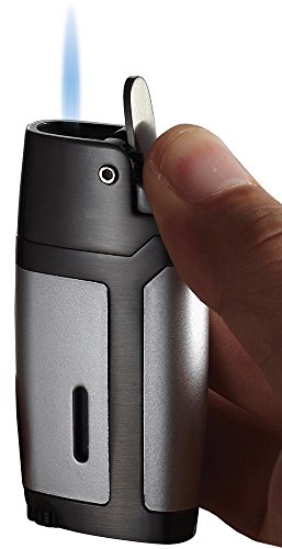 Visol Bron Satin Chrome and Gunmetal Lighter