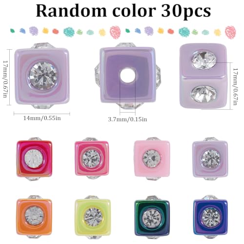 Cuentas de diamantes de imitación acrílicos a granel para pulseras DIY 3