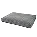 JAMAXX Premium Hundekissen Orthopädische Füllung, Waschbar Bezug aus Edlem Chinelle Stoff, Weiche Kompakte Füllung mit Visco Schaumstoff-Flocken Memory, PDB1003 (L) 120x90, Silver-Grey