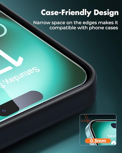 Image of UNBREAKcable 3-Pack Screen Protector for iPhone 16 Plus, Double Shatterproof Tempered Glass [Easy Installation Frame] [9H Hardness] [99.99% HD Clear] [Case Friendly] for iPhone 6.7 inch