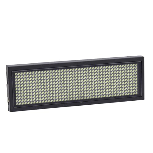 Insignia de Nombre LED con Logotipo Chino de 4 Caracteres, Pantalla Electrónica Desplazable, 93x30x6mm, Batería 180mAh, Blanco, 110-240V, Plástico ABS
