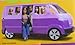 Barbie Volkswagen MICROBUS Vehicle VW Bus Van (Purple) with Working Horn & Sliding Door - Seats 6 or 11.5