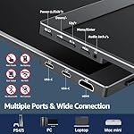 cocopar Portable Monitor 15.6 Inch 1080P Travel Monitor with Speaker HDMI USB-C External Display for Laptop MacBook Surface PC Xbox PS4/5, with Cover Stand VESA - Image 4