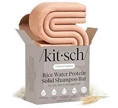 Kitsch Rice Shampoo Bar for Strengthening | Helps Dry Hair | Made in US | All Natural | Moisturizing | Vegan Solid Shampoo …