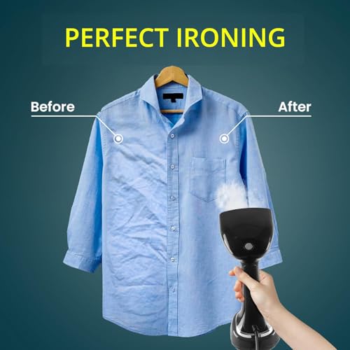 Image of Balzano Garment Steamer 1700W for Clothes | Portable Handheld Steamer Iron | 360ml Tank, 30s Heat-Up, 28g Continuous Steam (Black)