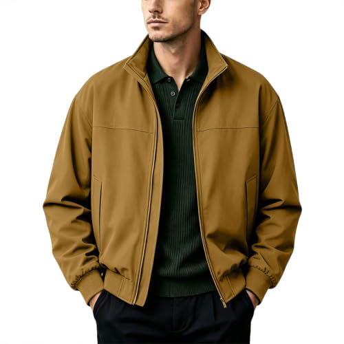 Light Jackets for Men Long Sleeve Zip Up Mens Casual Jacket for Fall - image 1
