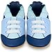 Scarpe Bimbo Scarpine Neonato in Morbida Pelle - Scarpe Bambino Primi Passi - Sneaker Blu -6-12 Mesi