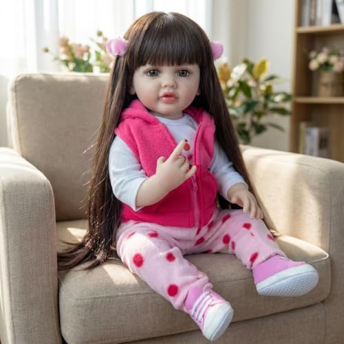 Muñeca Reborn Baby Doll 22 pulgadas Realista Vinilo miniatura 2