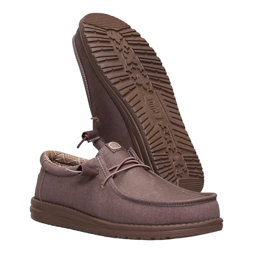 image for HEYDUDE Wally Stretch Canvas Deep Taupe Size 13, Men’s Shoes, Slip-o