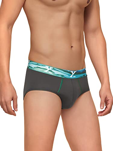 Image of XYXX Men's Dynamo & Volt Tencel Micromodal Regular Fit Solid Antimicrobial Briefs with No Marks Waistband (Pack of 3)