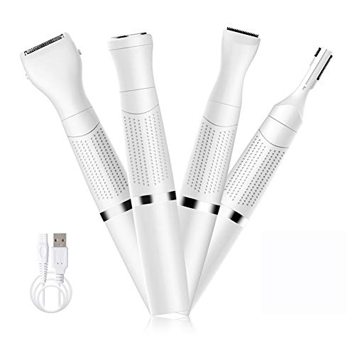 Bikini Trimmer for Women by Beaucares, 4in1 Painless Rechargeable