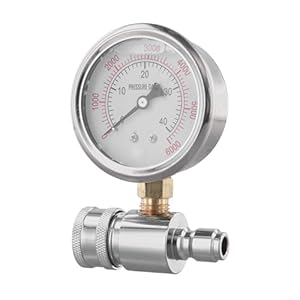 HpLive Edelstahl Druckmessgerät 6000 PSI
