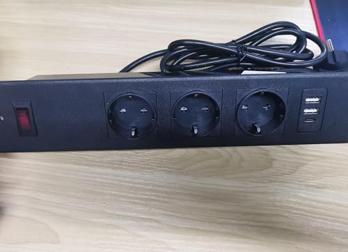 Sefitopher Versenkbare 3-Fach USB Steckdosenleiste