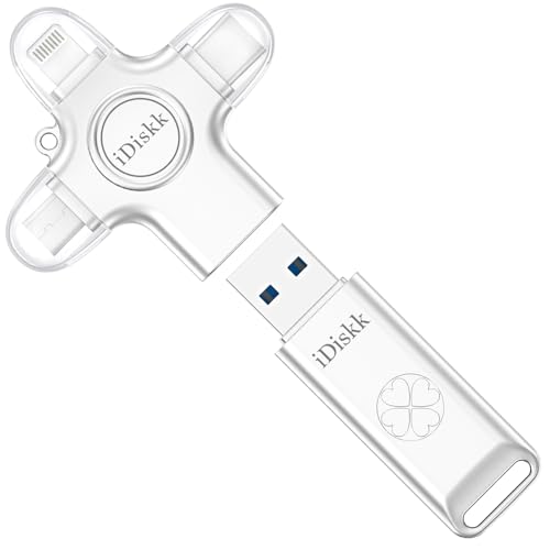 iDiskk 128GB Photo Stick – Photo & Video auto-Backup for iPhone, Android, Mac & PC – iPhone Storage Memory Stick for Transfer Files/Videos/Photos
