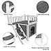 Erwazi Cat House Dog Houses for Small Dogs, Outdoor Cat House Outdoor Cat Enclosure 2 Story Cat House Condo Shelter with Stair Ladder, Waterproof Wooden