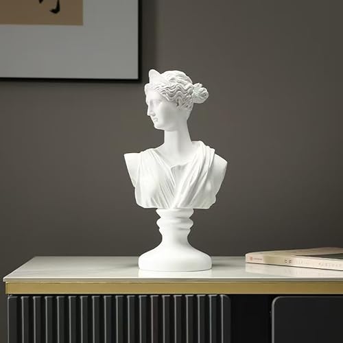 Rekeell Decorative Greek Goddess Bust Sculpture, Resin, Classical Style, Home