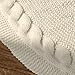36 inch Christmas Tree Skirt: Pencil Tree Skirt for 6ft Tree, Cable Knit Cream White Small Tree Skirt, Vintage Tree Skirts, Rustic Farmhouse Christmas Decorations