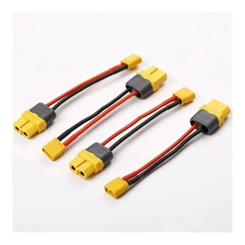 Adaptador XT30 macho a XT60 hembra con cable de silicona 16AWG de 100mm para drones RC de carreras