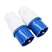 Produktbild POFET 2Pcs Power Plus 3-polige Stecker 32AMP 220-250 Volt Ersatzstecker - Blau