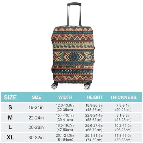 Native American Luggage Cover Personalization Suitcase Covers Protector Elastic Washable Baggage Cover Anti-Scratch For Traveling, Aircraft Consignment M2