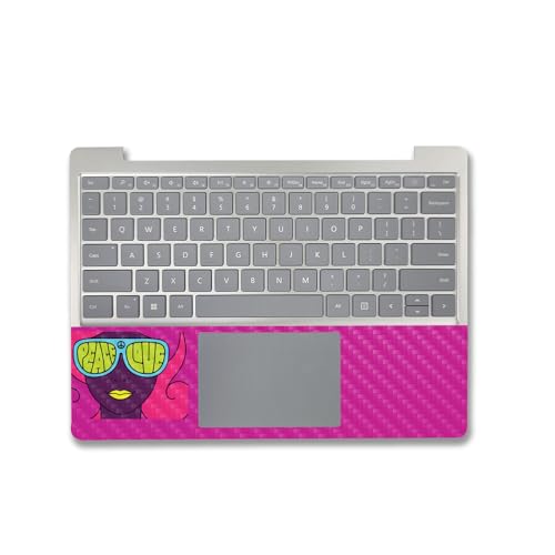 Image of MightySkins Carbon Fiber Skin Compatible With Microsoft Surface Laptop Go 3 (2023) Full Wrap Kit - Fluorescent Rave | Protective, Durable Textured Carbon Fiber Finish | Easy To Apply | Made in the USA