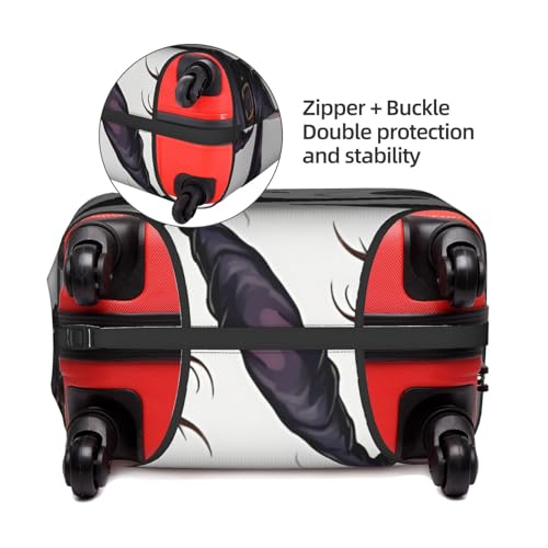 Witch Hat Print Protective Suitcase Cover Washable Travel Luggage Protector with Concealed Zipper4