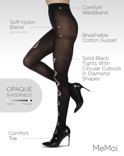 Image of MeMoi Chic Drop Fashion Opaque Tights
