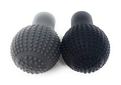 ValmoniSport Fundas Pomo X 2 Gris y Negro Silicona Palanca de Cambio Redondo Goma Antideslizante Coche Cubierta