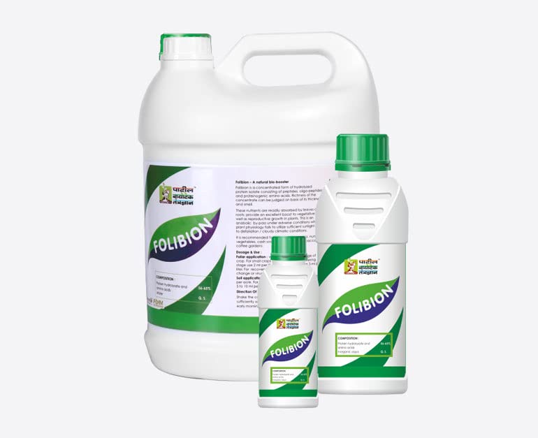 See full amazon price history chart for PATIL BIOTECH PRIVATE LIMITED FOLIBION Plant Growth Regulator Protein hydrolysate and amino acids 56-65% (250ml) PATIL BIOTECH PRIVATE LIMITED FOLIBION Plant Growth Regulator Protein hydrolysate and amino acids 56-65% (250ml) (B0BWYNDMCM) Amazon Price History, Amazon Price Tracker