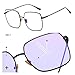QXAGYUMB Classic Square Transparent Glasses Frame Women Fashion Anti Blue Light Eyeglasses Ladies Vintage Trendy Sunglasses(C1 Gold Gray)