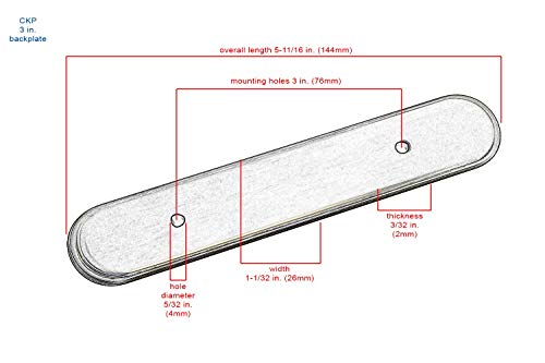 Ckp Brand #300 3 In. (76Mm) Oval Backplate, Oil-Rubbed Bronze - 25 Pack #TOP2