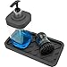 S&T INC. Large Silicone Kitchen Sink Tray for Dish Soap Dispensers, Sponges, and Scrubbers, 10 Inch x 5.3 Inch, Grey