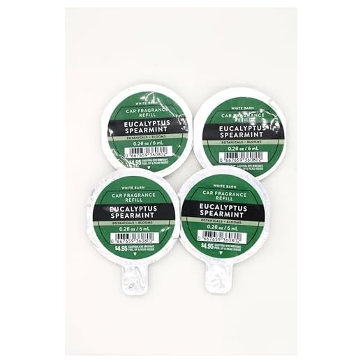 Eucalyptus Spearmint, Bath and Body, Car Fragrance Refill, 0.2 fl oz each, 4 pack