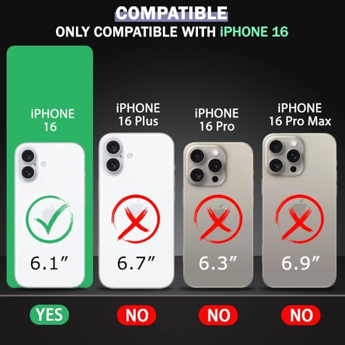 Image of Back Cover Case + Screen Protector for Apple iPhone 16 | Mag-Safe Compatible | Camera protection | Transparent Mobile Phone Back Case for i Phone 16 | i Phone 16 TPU Transparent Case Cover